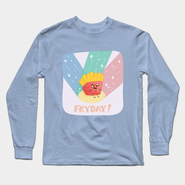 Fry Day, Fries Day Long Sleeve T-Shirt by awesomesaucebysandy